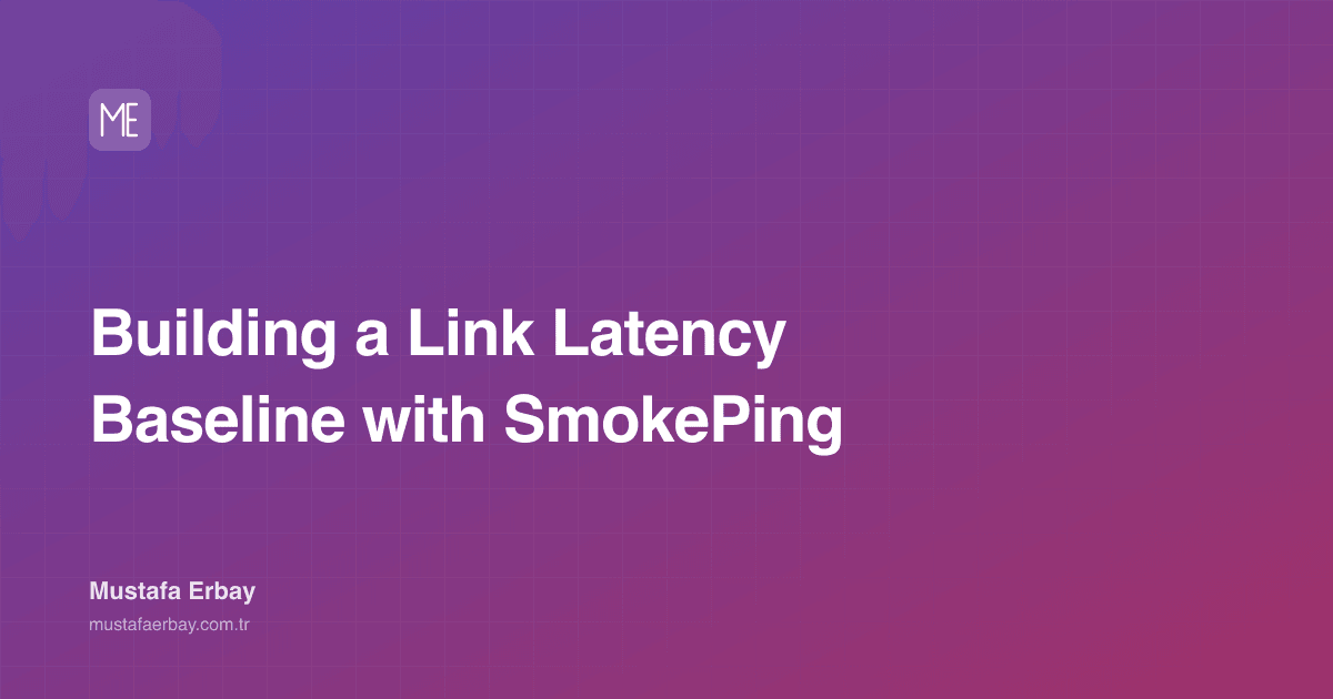 Building a Link Latency Baseline with SmokePing — cover image