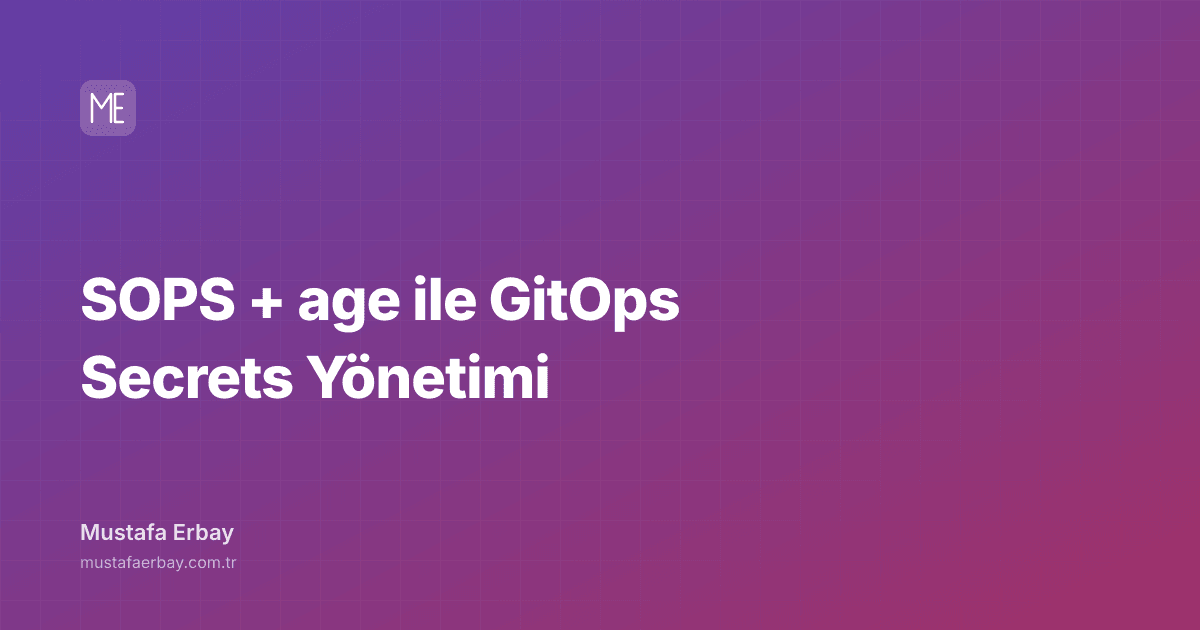 SOPS + age ile GitOps Secrets Yönetimi — kapak görseli