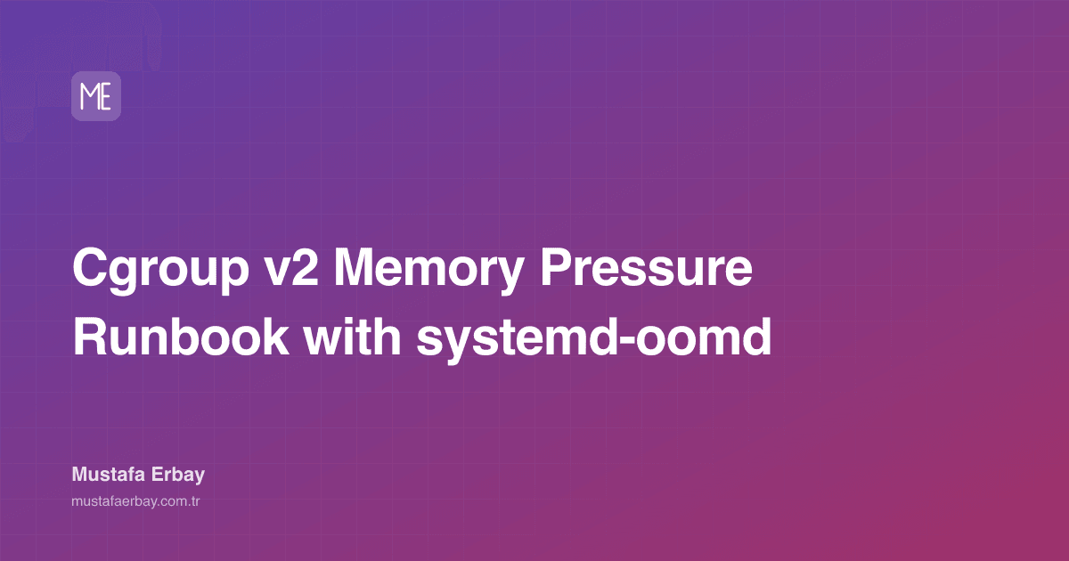 Cgroup v2 Memory Pressure Runbook with systemd-oomd — cover image