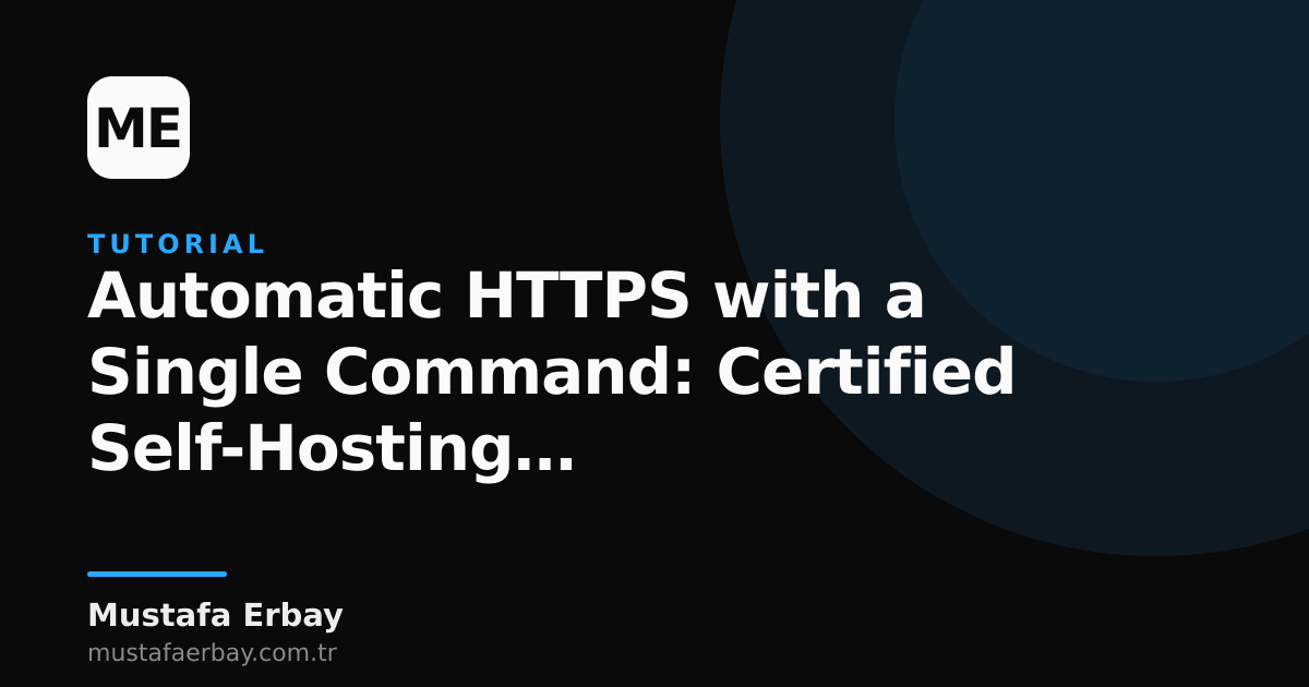 Caddy logo and a graphic representing the automatic HTTPS certification process.