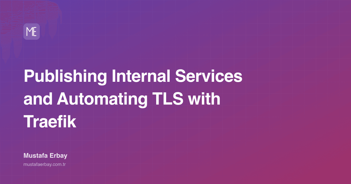 Publishing Internal Services and Automating TLS with Traefik — cover image