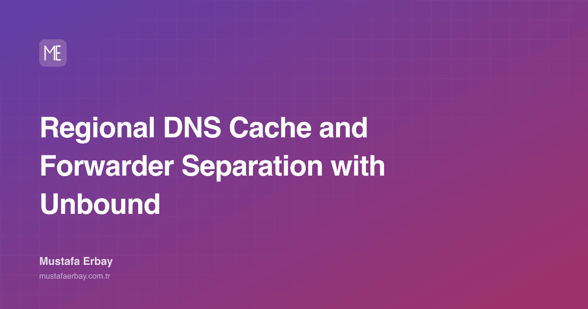 Regional DNS Cache and Forwarder Separation with Unbound — cover image