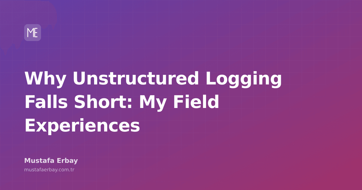 Irregular, hard-to-read log lines on a server monitor, with a person trying to analyze the problems next to it.