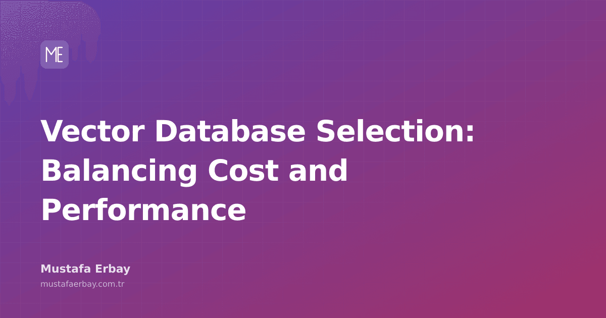 Vector database selection, cost comparison table with RAM and CPU graphs
