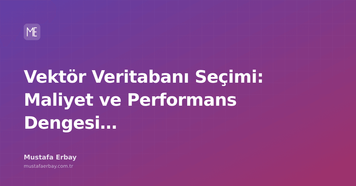 Vektör veritabanı seçimi, RAM ve CPU grafikleri ile maliyet karşılaştırma tablosu