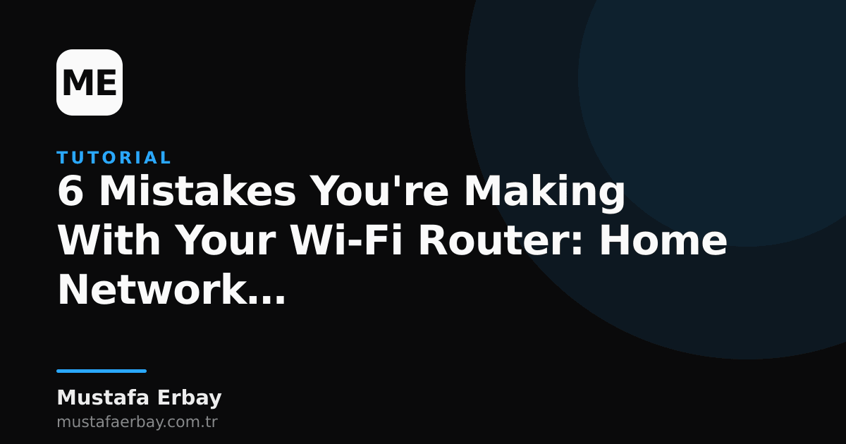 A hand in front of a home Wi-Fi router, using a keyboard to access modem settings. Digital security and network performance icons appear in the background.